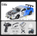 RC auto Drift Car s kouřem a LED, stříbrnomodrá