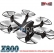 RC dron X800 3G ovládání + HD kamera C4016, černá