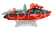 RC záchranný člun Snig brushless RTR, černočervená