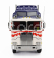Road-kings Kenworth K100 Aerodyne Tractor Truck Stars & Stripes 3-assi 1976 1:18 Bílá Modrá Červená
