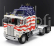 Road-kings Kenworth K100 Aerodyne Tractor Truck Stars & Stripes 3-assi 1976 1:18 Bílá Modrá Červená