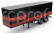Road-kings Trailer Trailer For Truck - Rimorchio 1:18 Černá Červená