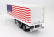 Road-kings Trailer Trailer For Truck Stars & Stripes Livery - Rimorchio 1:18 Bílá Modrá Červená