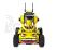 Robomaster S1 - barevné polepy (Yellow shark)