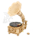 RoboTime 3D dřevěné mechanické puzzle Gramofon (ruční pohon) - poškozený obal