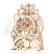 RoboTime 3D dřevěné mechanické puzzle Hodinový strojek