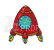 RoboTime 3D puzzle hodiny se strojkem raketa