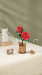 RoboTime Dřevěné 3D puzzle Červená kamélie