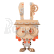 RoboTime dřevěné 3D puzzle Květináč králíček