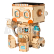 RoboTime dřevěné 3D puzzle Květináč robůtek