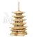RoboTime dřevěné 3D puzzle Pětipatrová pagoda