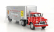 Schuco GMC Truck Car Transporter Team John Edgard Enterprises Inc. Los Angeles California Ferrari - Porsche Race Cars 1950 1:43 Červená Stříbrná