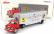 Schuco GMC Truck Car Transporter Team John Edgard Enterprises Inc. Los Angeles California Ferrari - Porsche Race Cars 1950 1:43 Červená Stříbrná