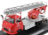 Schuco Hanomag Garant Fire Engine With Scala - Fw Drehleiter 1:43 Červená Stříbrná