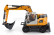 Schuco Liebherr A918 Escavatore Gommato - Tractor Excavator 1:87 Žlutá Bílá Černá
