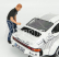 Schuco Porsche 911 Coupe With Walter Rohrl Figure 1969 1:18 Bílá Černá