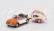 Schuco Volkswagen Beetle Cabriolet With Caravan Trailer 1960 1:87 Oranžová Bílá