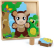 small foot Dřevěné puzzle oboustranné Medvěd a motýl