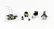 Spark-model Accessories F1  Set Lotus 72djps N 1 Emerson Fittipaldi Season 1972 World Champion 1:43 Black Gold Met