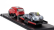 Spark-model Porsche Set 2x Vision Racing Service Van + 357 2023 - 75th Anniversary Porsche Sports Car 1948-2023 1:43 Red