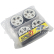 Spec D TE73 Wheel Offset +3 White w/Tire 4pcs For 1/10 Drift