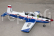 RC letadlo T-6A Texan II 1,6m (Zatahovací podvozek), modrá/bílá