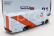 Tarmac Mitsubishi Fuso Truck Car Transporter Gulf Racing Livery 4-assi 2023 - Cars Not Included 1:64 Světle Modrá Oranžová