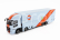 Tarmac Mitsubishi Fuso Truck Car Transporter Gulf Racing Livery 4-assi 2023 - Cars Not Included 1:64 Světle Modrá Oranžová