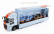 Tarmac Mitsubishi Fuso Truck Car Transporter Gulf Racing Livery 4-assi 2023 - Cars Not Included 1:64 Světle Modrá Oranžová