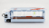 Tarmac Mitsubishi Fuso Truck Car Transporter Gulf Racing Livery 4-assi 2023 - Cars Not Included 1:64 Světle Modrá Oranžová