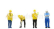 Tiny toys Figures Set Fs09 4x Streetworkers 1:64 Různé