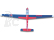 Tomahawk Fox 3.5m FRP červeno/modrý ARF
