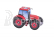 Traktory - zemědělská technika - 3 papírové modely