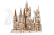 Ugears 3D dřevěné mechanické puzzle Hrad Bradavice, Harry Potter