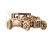 Ugears 3D dřevěné mechanické puzzle The Hot Rod Furious