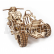 Ugears 3D dřevěné mechanické puzzle UGR-10 Motorka (scrambler) s vozíkem