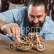 Ugears 3D dřevěné mechanické puzzle UGR-10 Motorka (scrambler) s vozíkem