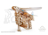 Ugears 3D dřevěné mechanické puzzle Vystřelovací letadlo