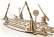 Ugears 3D dřevěné mechanické puzzle Železniční přejezd s 4 m kolejí