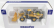 Universal hobbies Komatsu Wa600 Ruspa Gommata - Scraper Tractor 1:50 Žlutá Černá