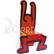 Vilac Dřevěná židle Keith Haring červená