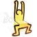 Vilac Dřevěná židle Keith Haring žlutá