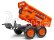 FALK - Šlapací traktor Kubota s nakladačem, rypadlem a Maxi vlečkou