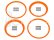 Heavy Duty Wheel Bead Lock Rings Orange/F. 2 Wheel