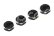Hliníkové HEX unašeče kola 12x5mm, 4ks, černé