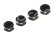 Hliníkové HEX unašeče kola 12x6mm, 4ks, černé