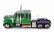 Jada Peterbilt 379 Tractor Truck 3-assi Hulk 1992 1:24 2 Tóny Zelené