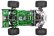 RC auto KAGAMA-4 Monster Truck 4WD 3-4S RTR, zelená