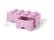 LEGO úložný box s šuplíky 250x500x180mm - světle růžový