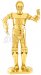 Ocelová stavebnice Star Wars C-3PO, zlatá
